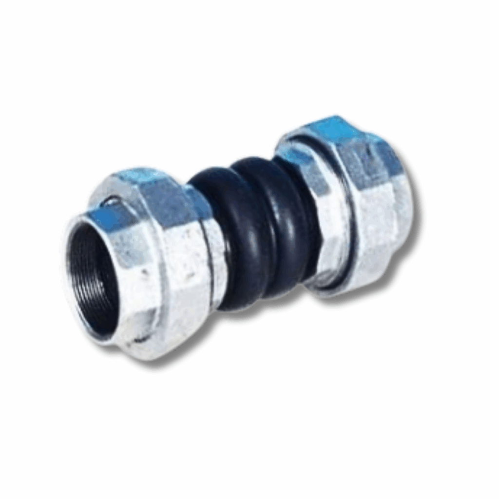 ข้อต่อยางกันสั่นสะเทือน เกลียวในเหล็กชุบกันสนิม | Flexible Rubber Expansion Joint