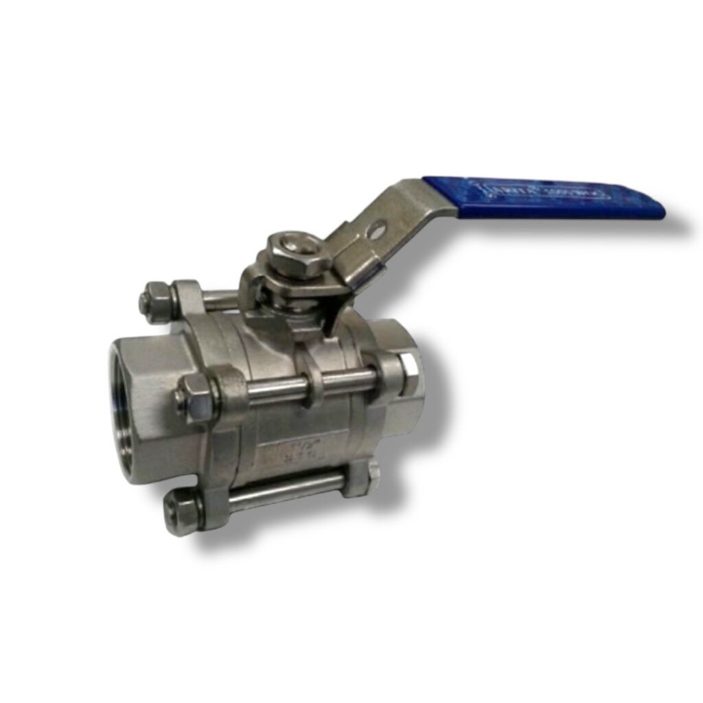 บอลวาล์วสแตนเลส 3 ชิ้น (Stainless Steel 3 Piece Ball Valve) แข็งแรง ทนทาน ปลอดสนิม