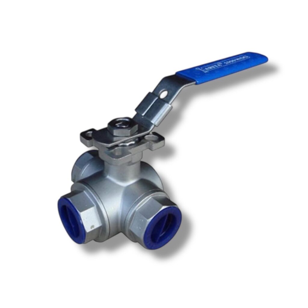 บอลวาล์วสแตนเลส 3 ทาง (Stainless Steel 3 Way Ball Valve) ควบคุมการไหลได้อย่างยืดหยุ่น แข็งแรง ทนทาน ปลอดสนิม