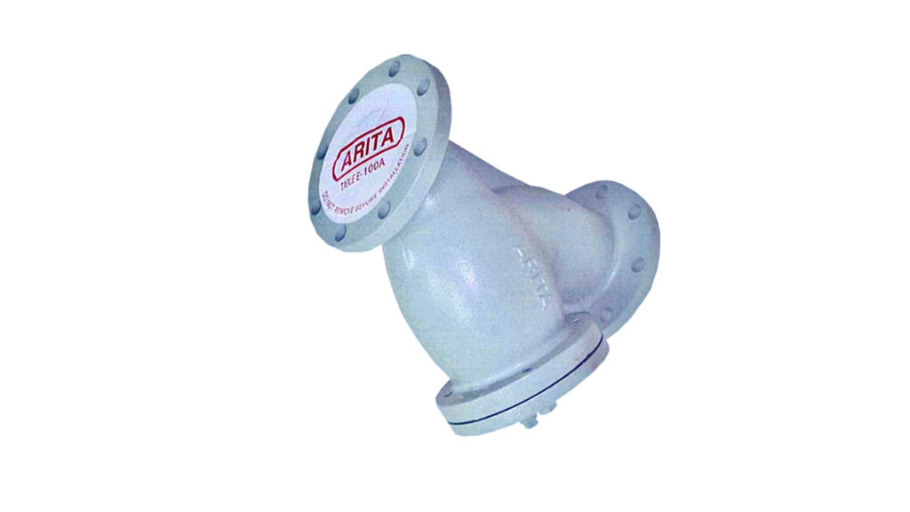 Y-Strainer หน้าแปลน ARITA JIS 10K เหล็กหล่อพร้อมตะแกรงสแตนเลส SUS304 สำหรับงานอุตสาหกรรม