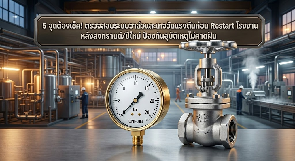 5 จุดต้องเช็ค! ตรวจสอบระบบวาล์วและเกจวัดแรงดันก่อน Restart โรงงานหลังหยุดยาว ป้องกันอุบัติเหตุไม่คาดฝัน