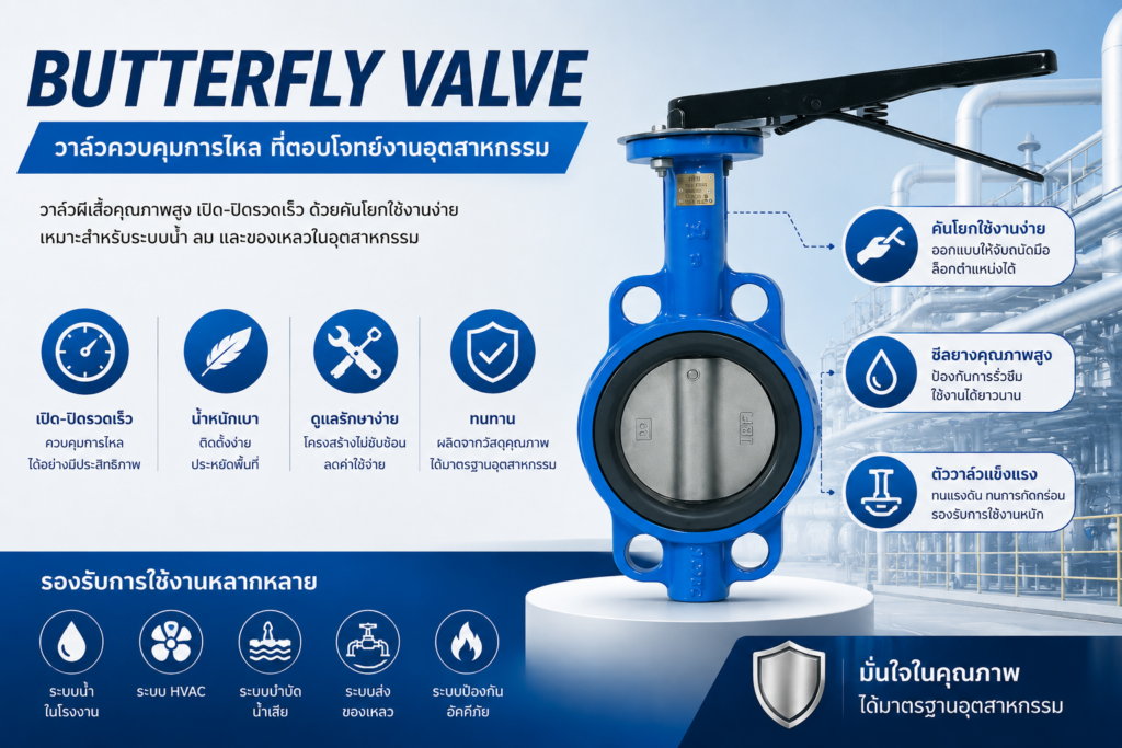 ทำไม Butterfly Valve ถึงนิยมในระบบน้ำขนาดใหญ่?